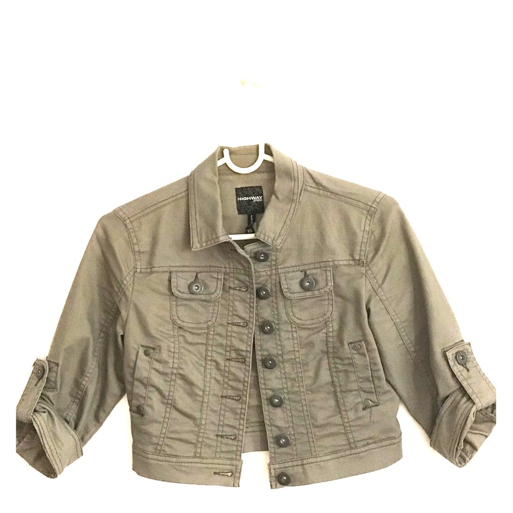 Highway Jeans Olive Cropped Jacket